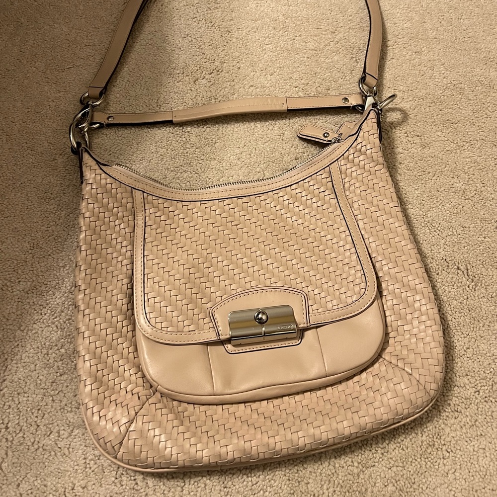Coach Woven Leather Crossbody